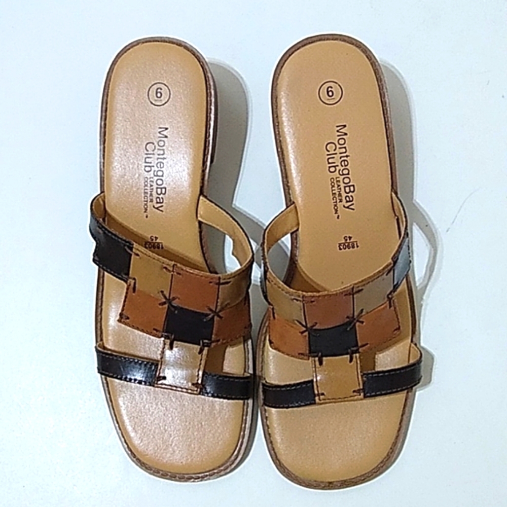 Montego Bay Club Vintage Leather Collection Women's Sandals